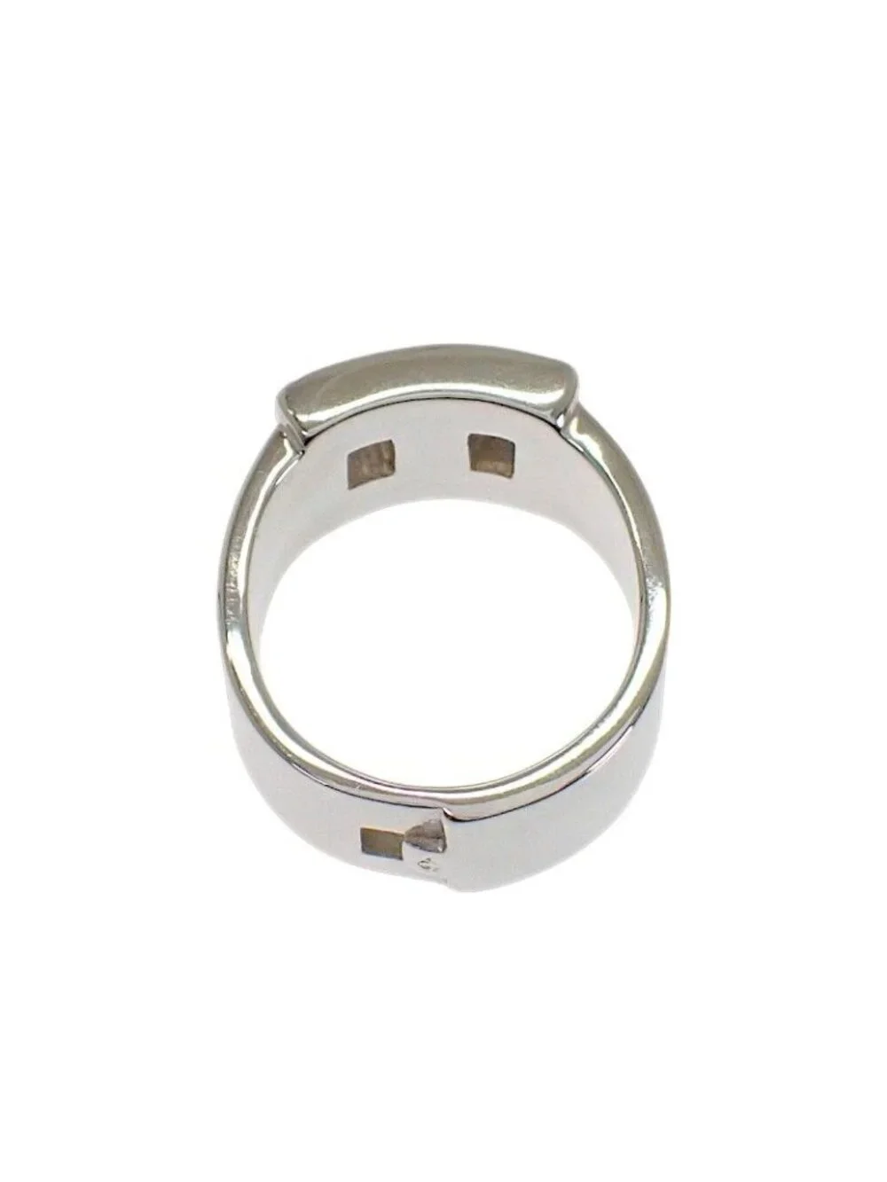 Hermes Newhela Crest Rin 48 Ring 925 Sterling Silver